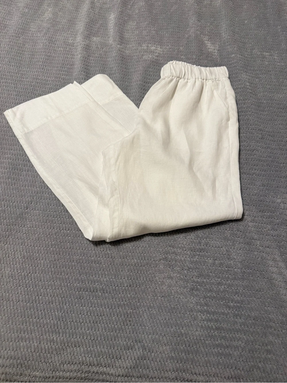Everlane Easy pant white linen pull On wide leg